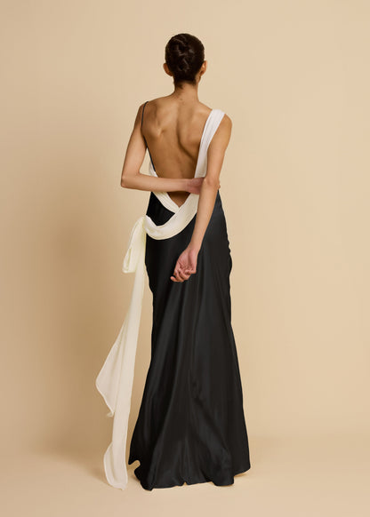HELENA DRESS BLACK & IVORY