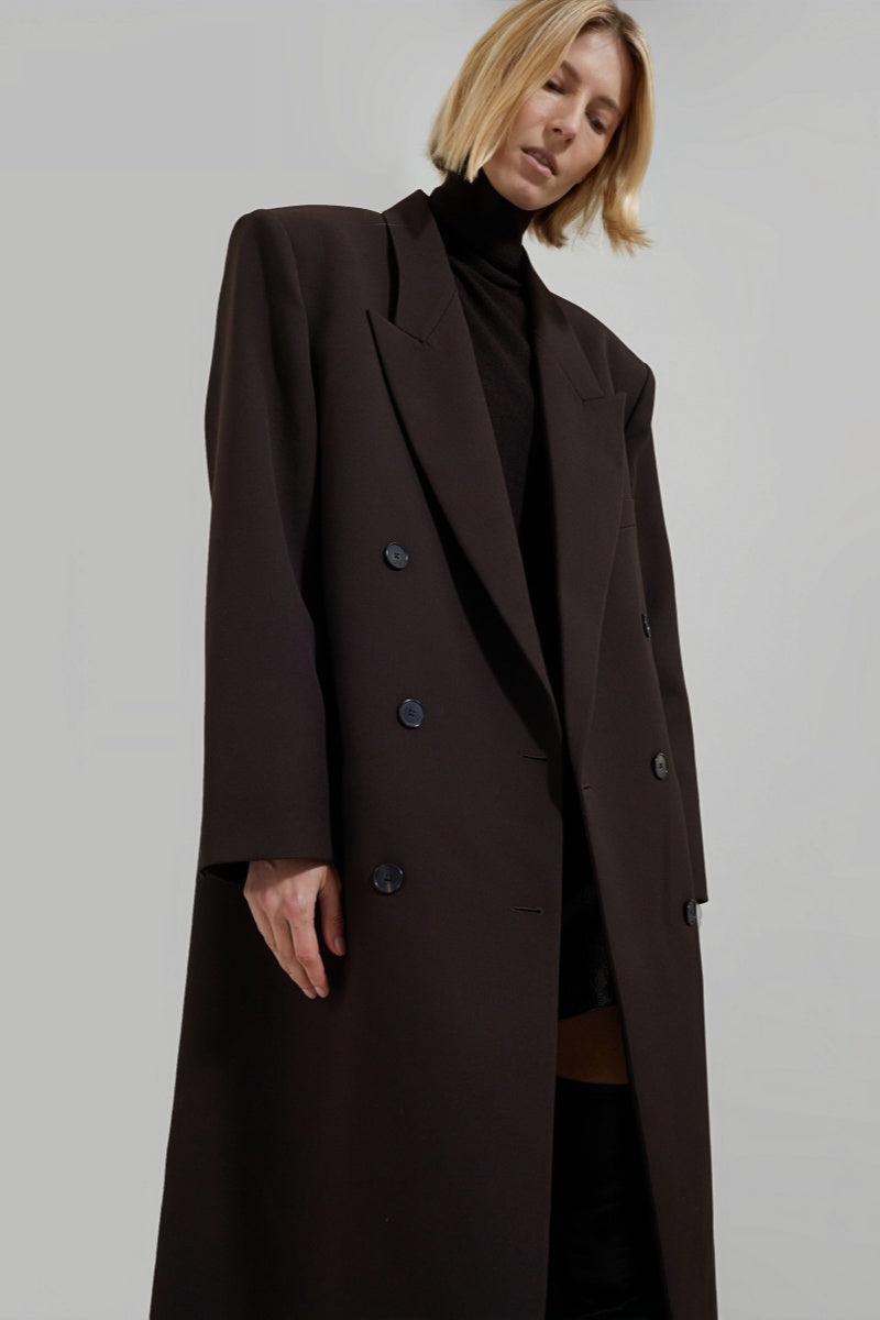 Kelly Women's Double-Breasted Coat - Maxi, Elegant