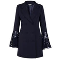 Negroni Women's Blazer - Embroidered, Slim Fit