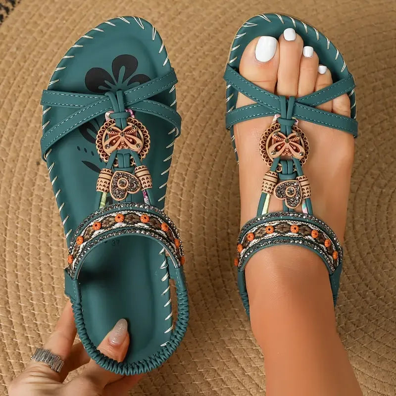 Isabel - Sandalias Efecto Piel con Suela Ergonómica