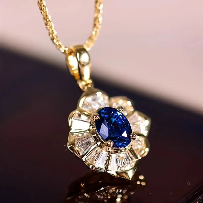 Collar de Oro Noche Azul