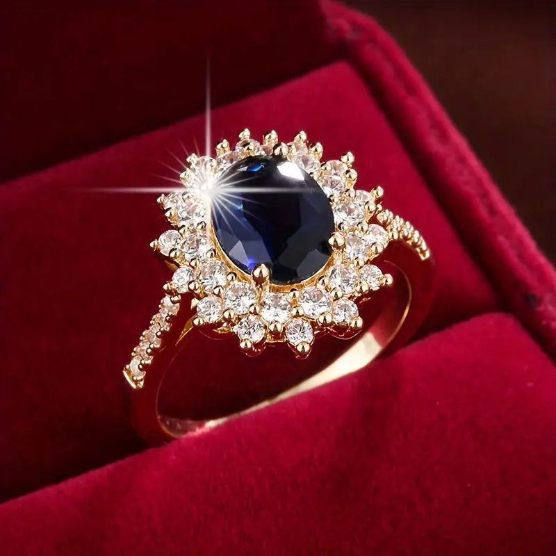 Anillo de Oro con Zafiro