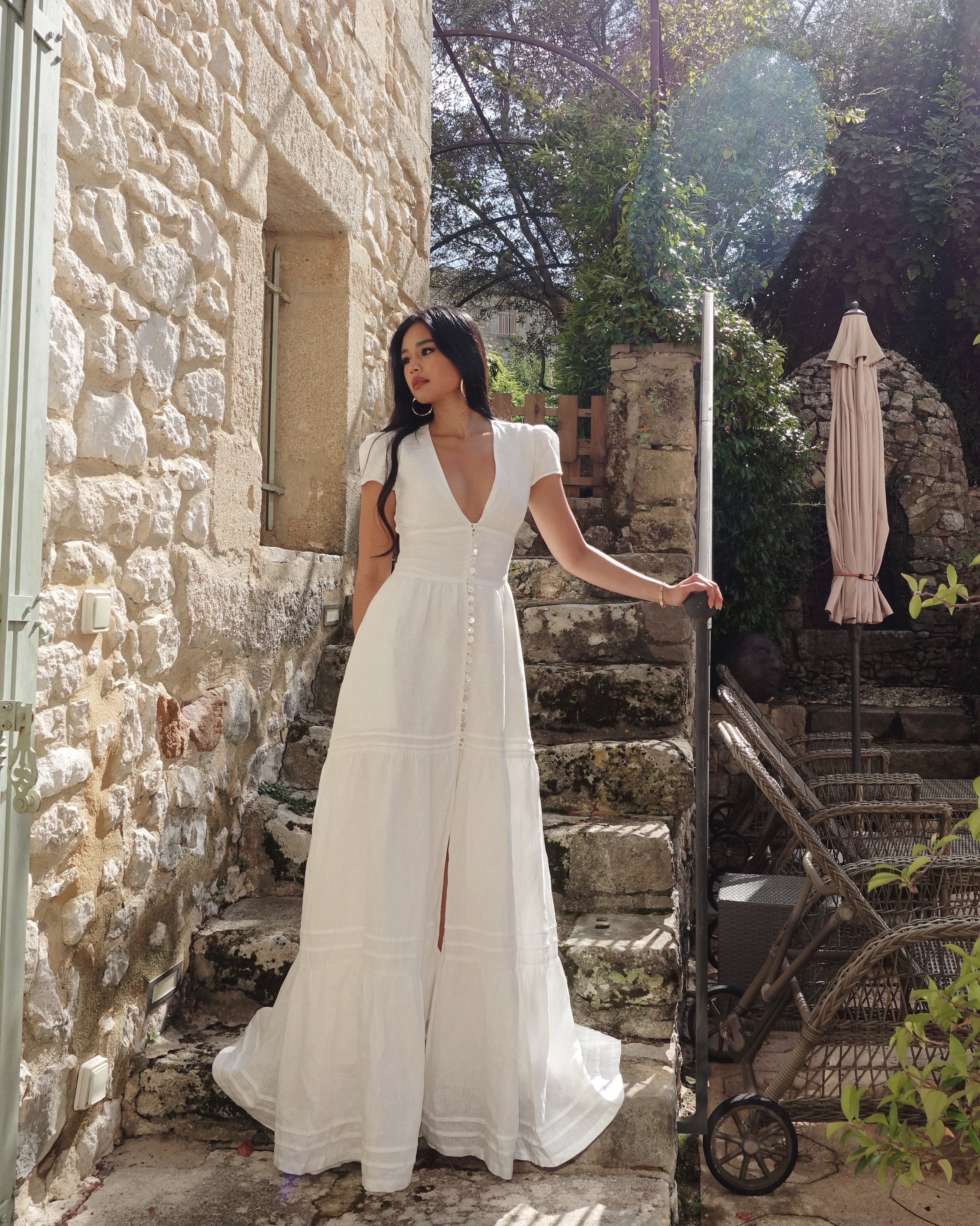 Maxi Vestido Ramatuelle en Lino Puro