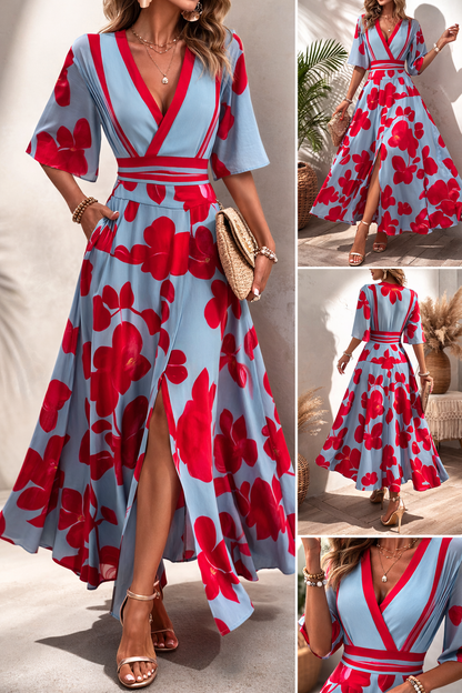 Vestido Noelle™ - Floral con Escote en V