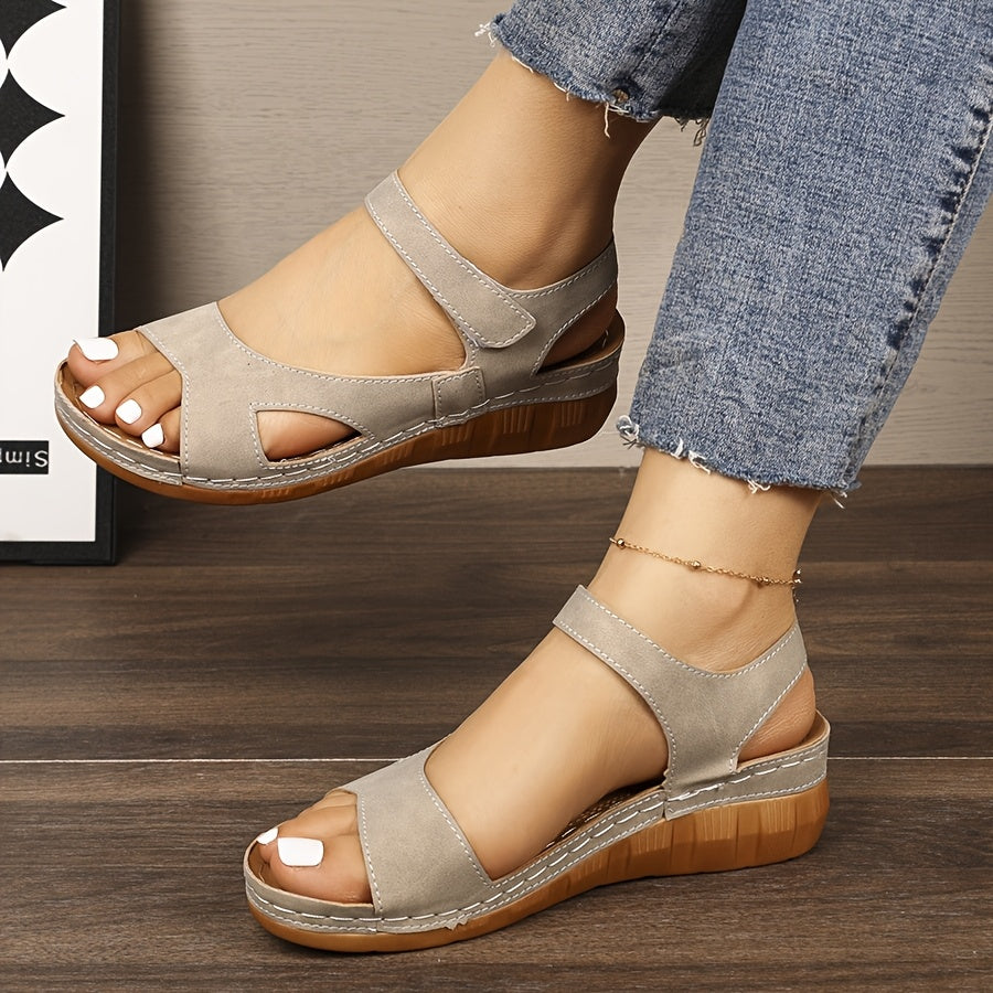 Mireya - Sandalias Efecto Piel con Suela Ergonómica