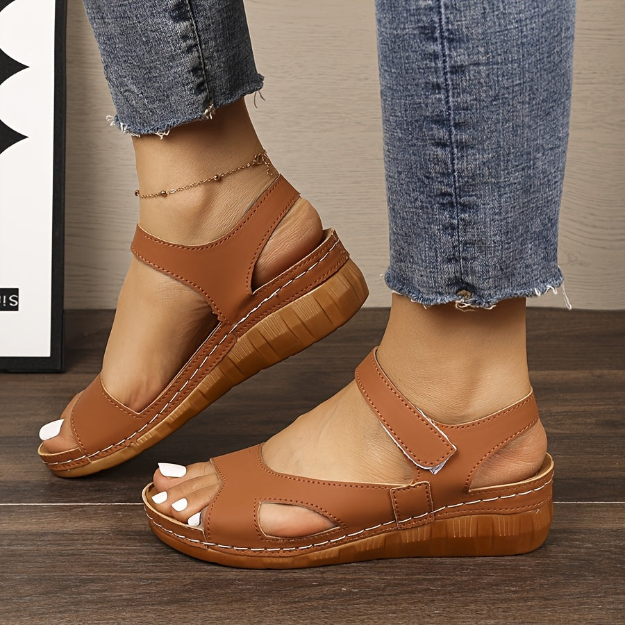 Mireya - Sandalias Efecto Piel con Suela Ergonómica