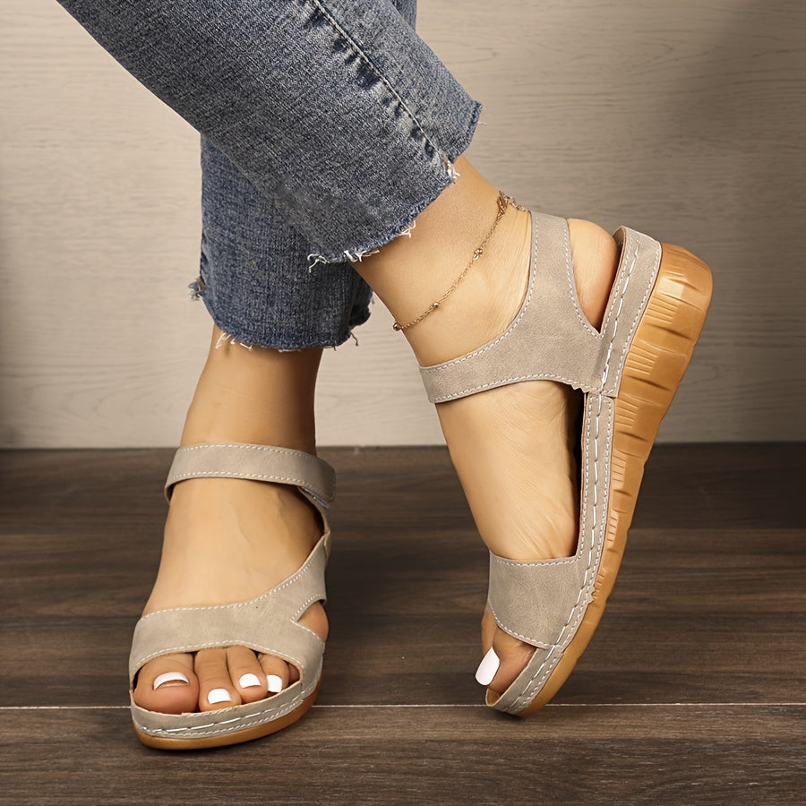 Mireya - Sandalias Efecto Piel con Suela Ergonómica