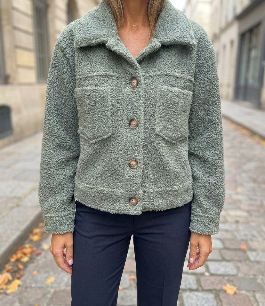 Magdalena™ | Chaqueta Corta de Lana con Solapas