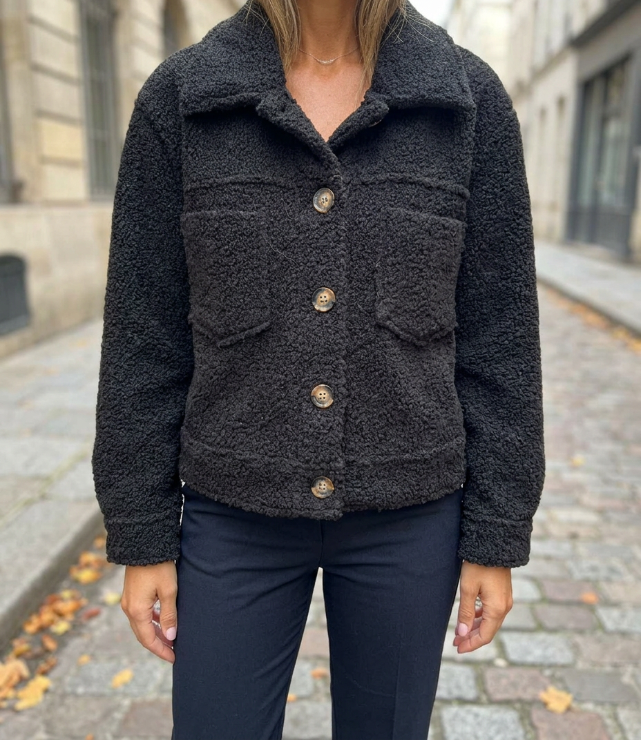 Magdalena™ | Chaqueta Corta de Lana con Solapas
