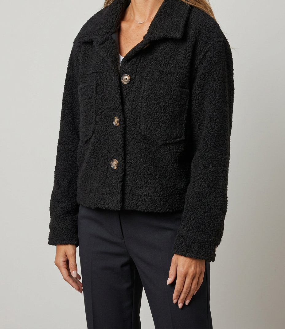 Magdalena™ | Chaqueta Corta de Lana con Solapas
