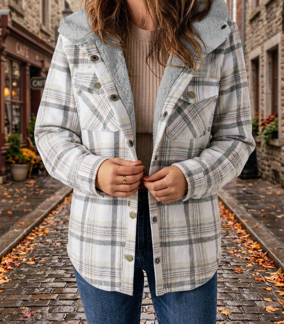 Chaqueta a Cuadros con Capucha