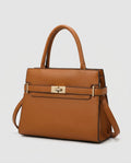 Bolsa de Mano Retro con Broche - foto de estudio - color Café