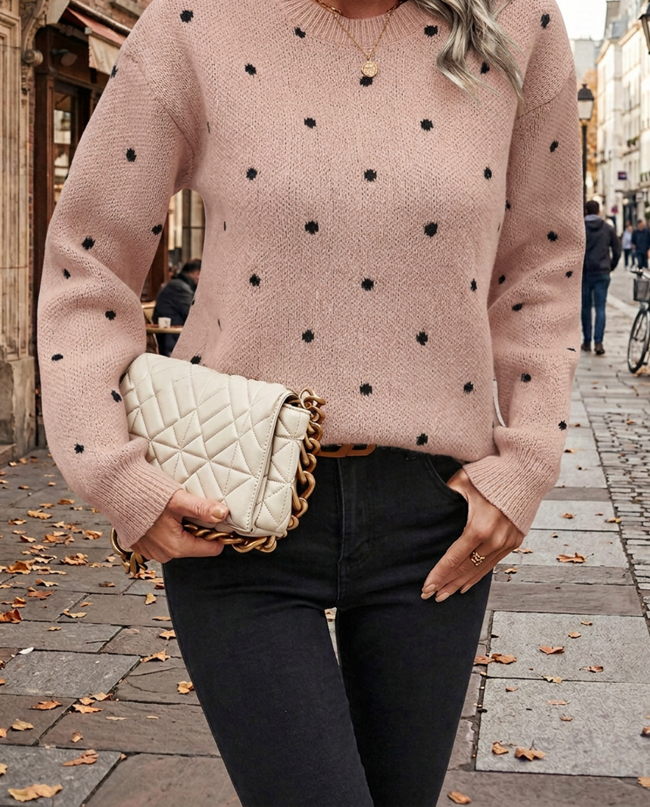 Suéter de Lunares - Casual y Elegante para Damas