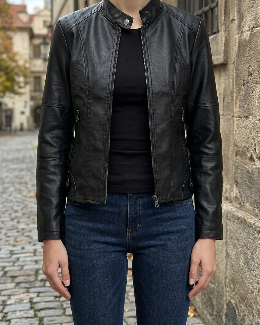 Siena | Chaqueta de Cuero - Negro