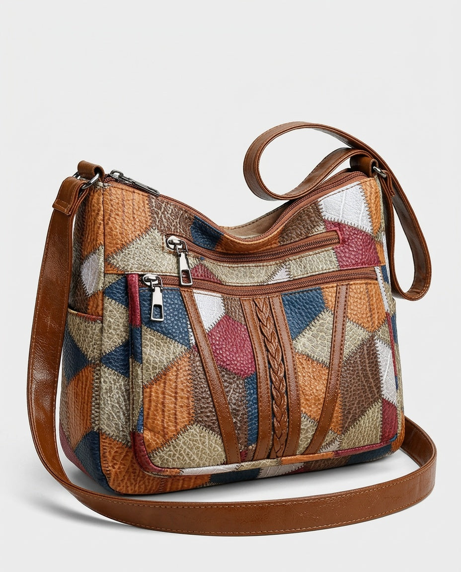 Bolsa de Hombro Patchwork Multicolor - foto de estudio