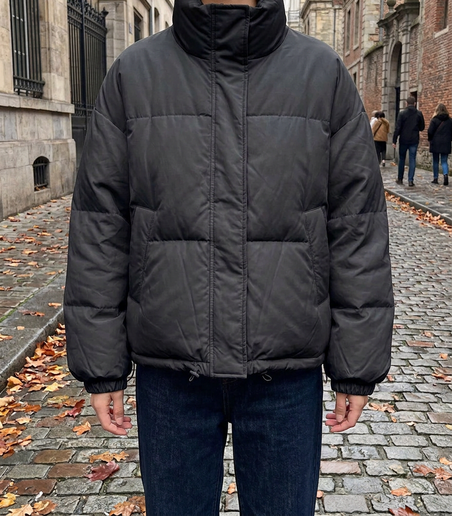 Anorak Corto de Algodón — Estilo Casual Grueso