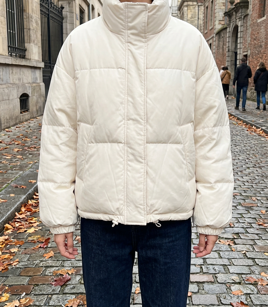 Anorak Corto de Algodón — Estilo Casual Grueso