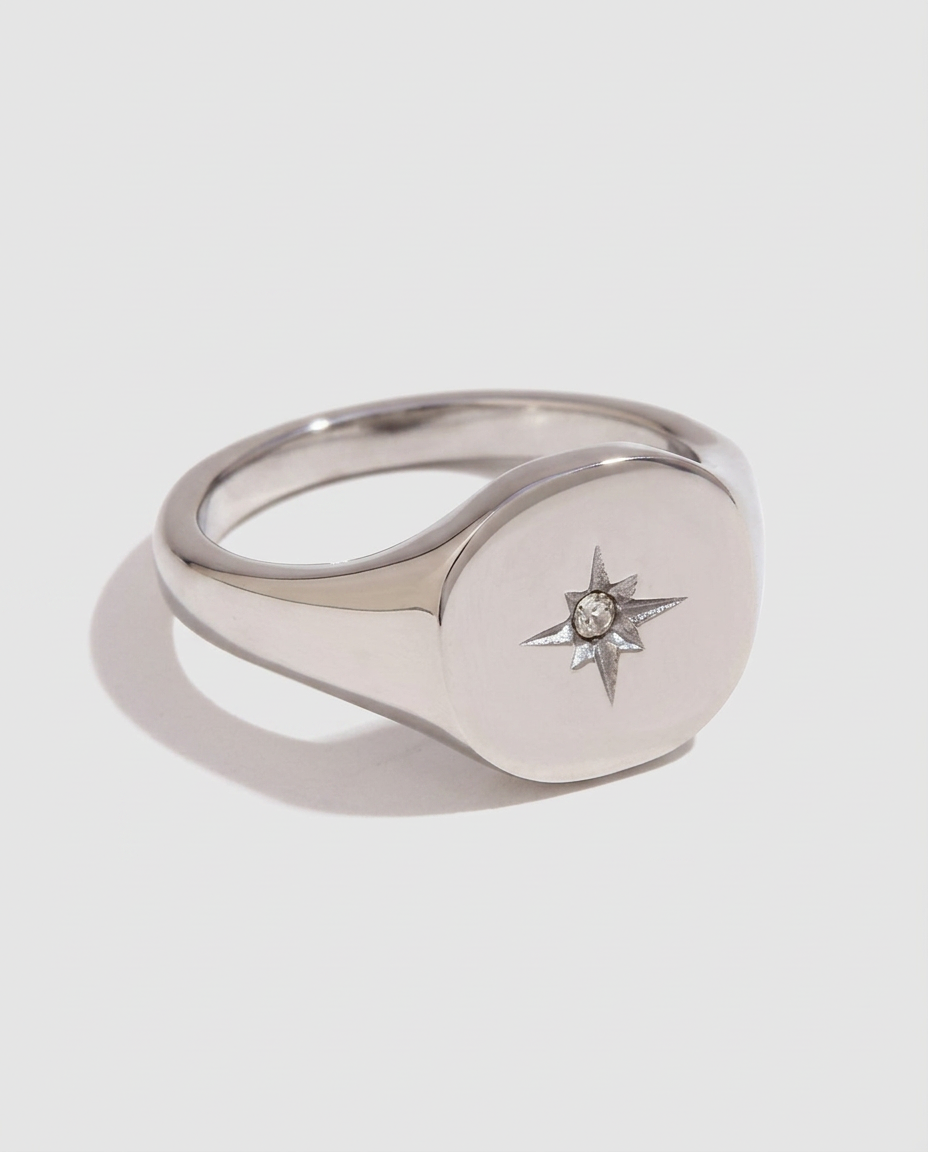 Anillo de Sello Estrella Polar - foto de estudio