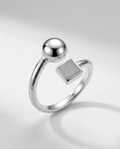 Anillo Ajustable de Plata Pura - foto de estudio