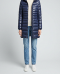 Anorak de Plumón Ligero de Media Longitud con Capucha
