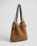 Bolsa Tejida Boho Mónaco - foto de estudio - color Café cálido