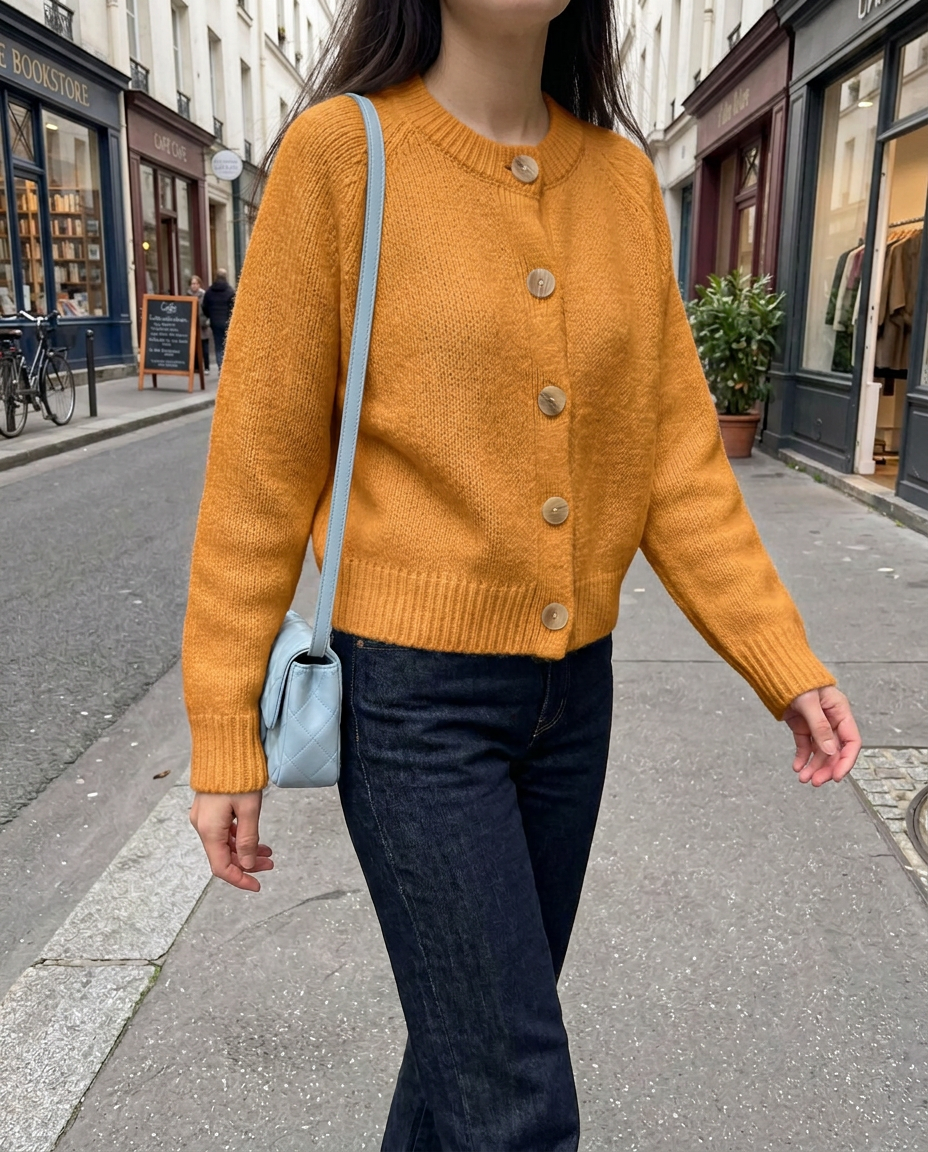 Cárdigan Estilo Lazy Chic — Suéter de Punto Suelto