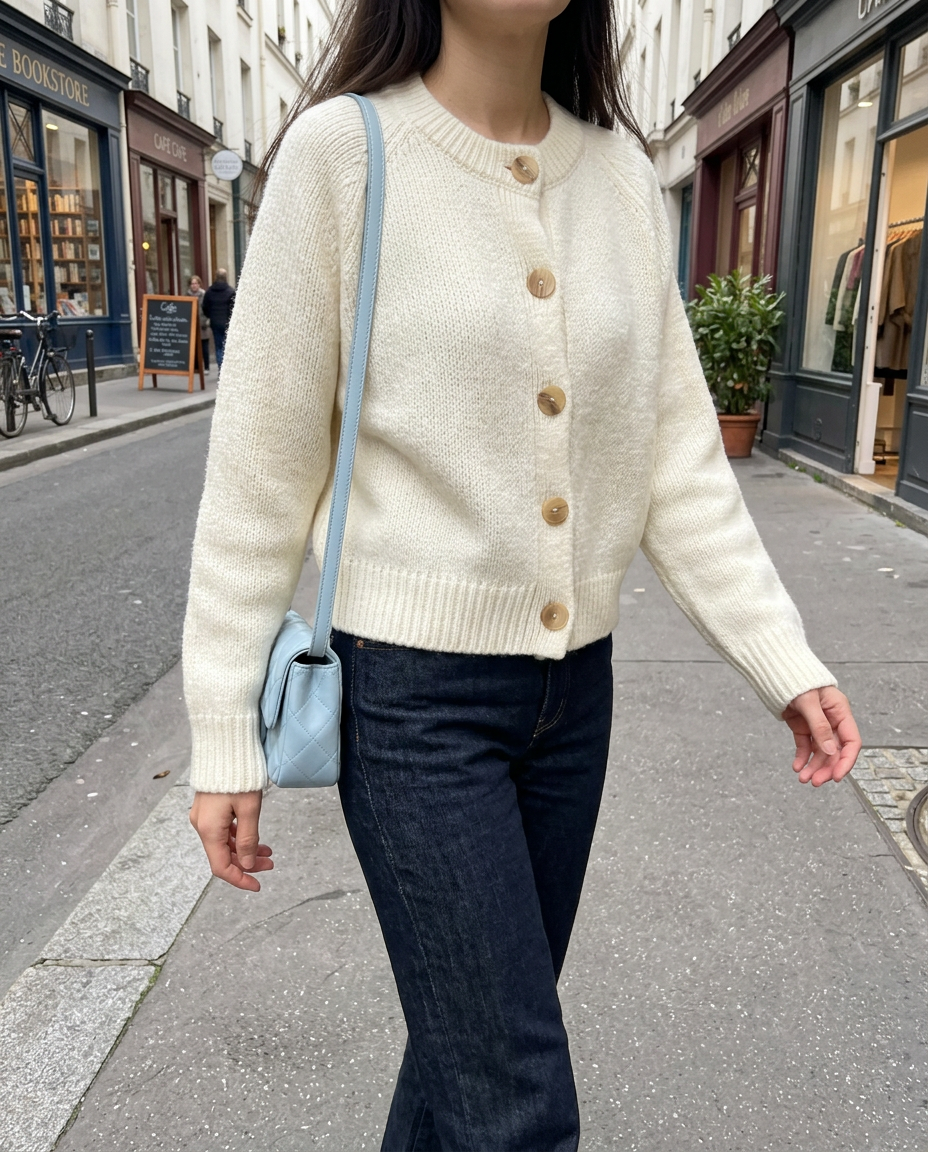 Cárdigan Estilo Lazy Chic — Suéter de Punto Suelto