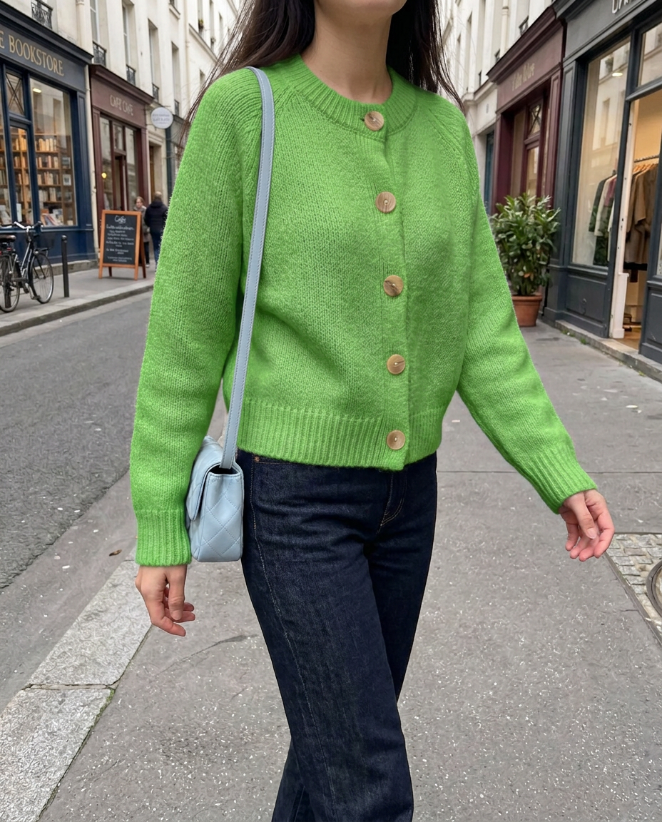 Cárdigan Estilo Lazy Chic — Suéter de Punto Suelto