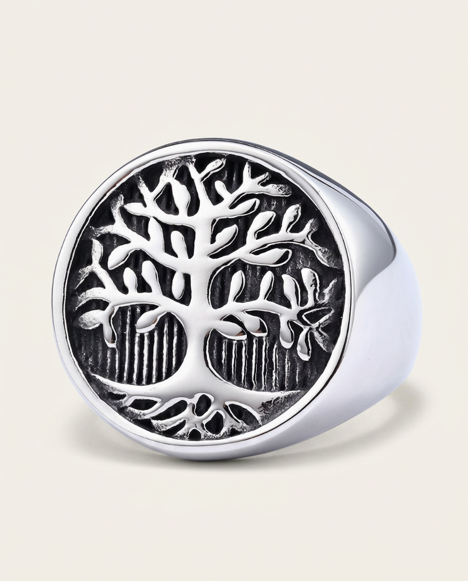 Anillo Retro Árbol de la Vida - foto de estudio