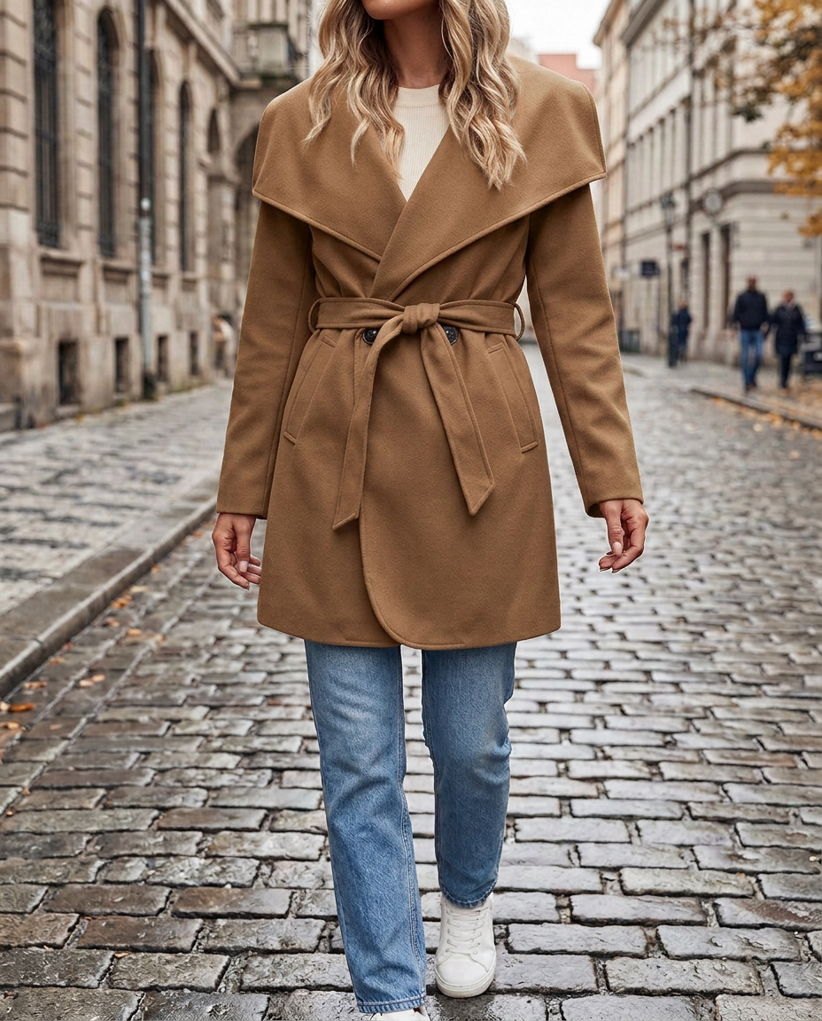 Trench con Cordones — Chaqueta Casual