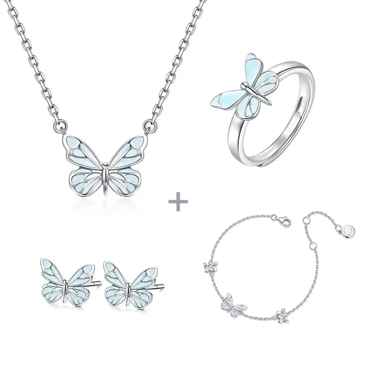 Set Butterfly | Joyería de Mariposa con Brillo Luminoso