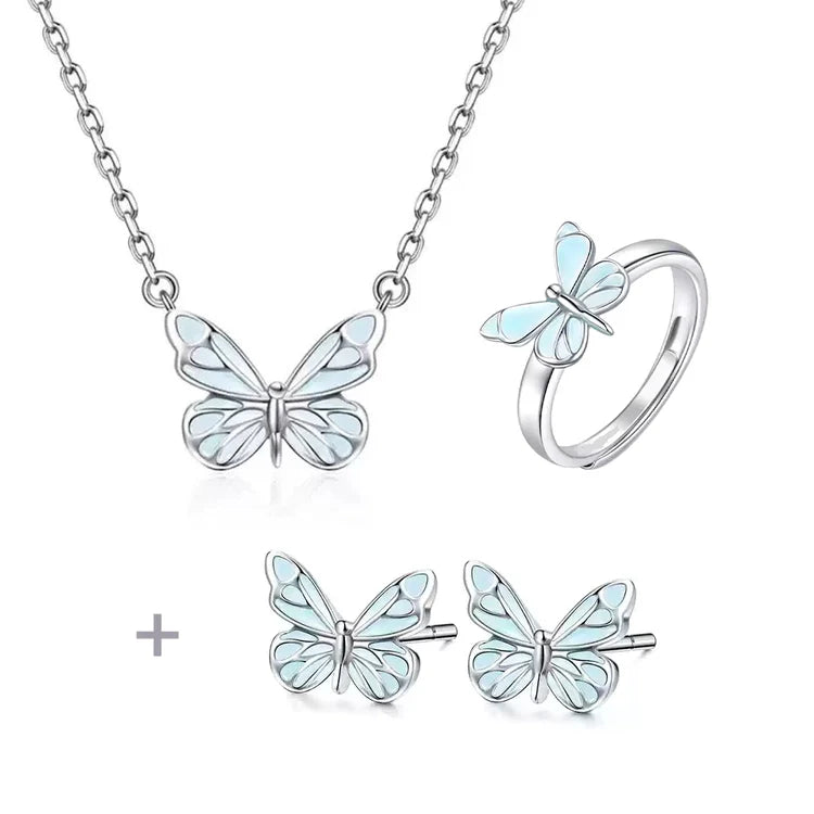 Set Butterfly | Joyería de Mariposa con Brillo Luminoso