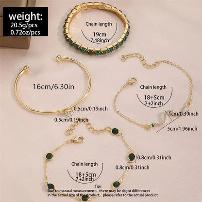 Conjunto de Pulseras Esmeralda Pura
